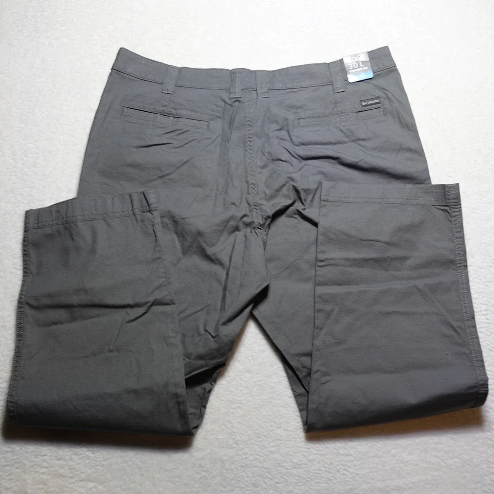 Columbia Flex ROC Pant Mens 40x30 Grey Straight Leg Omni-Shade AM0183-023